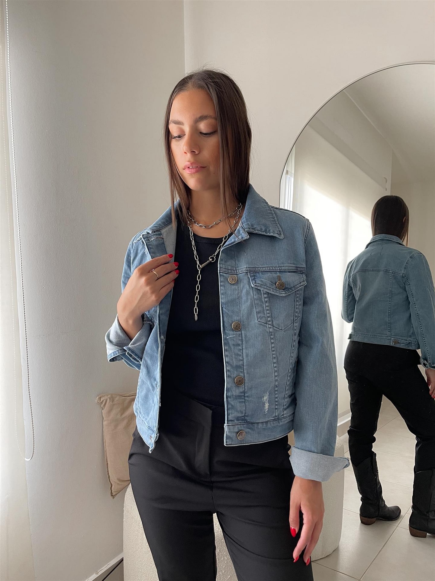 CAMPERA JEANS CELESTE CRELU