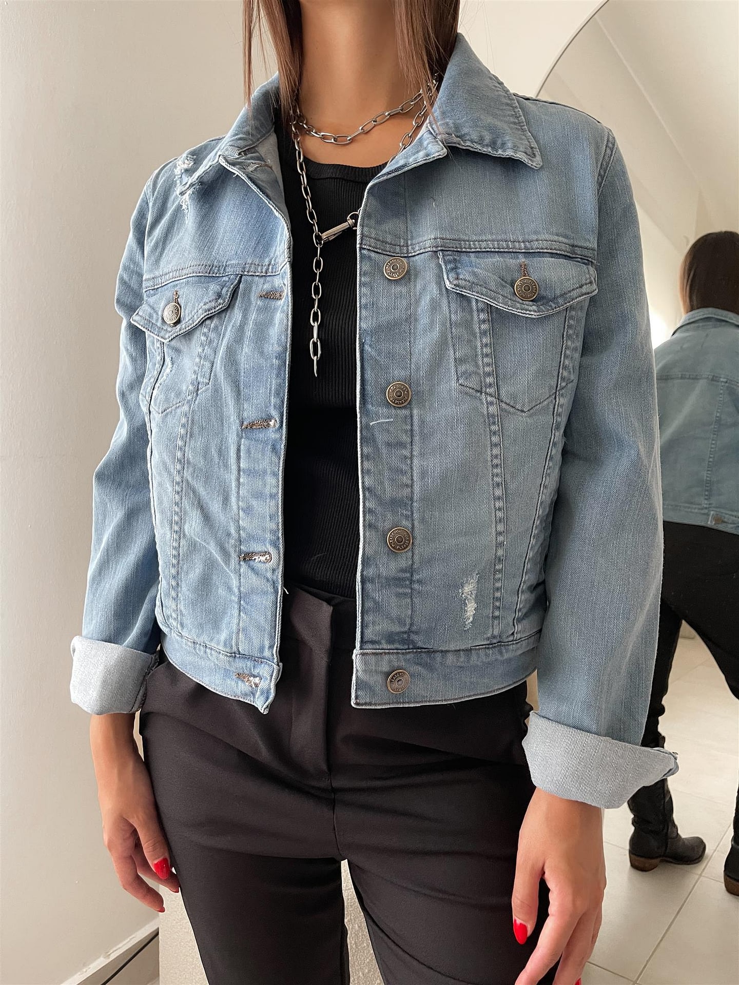 CAMPERA JEANS CELESTE CRELU