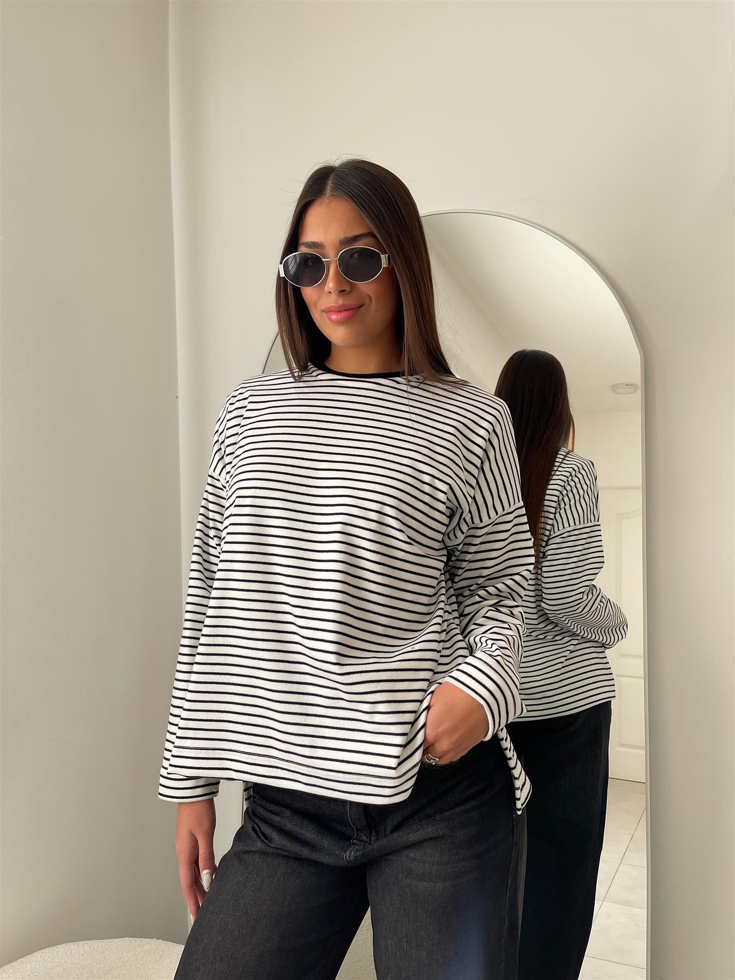 SWEATER LARGO RAYAS BILLIE